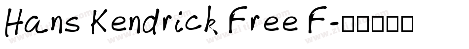 Hans Kendrick Free F字体转换